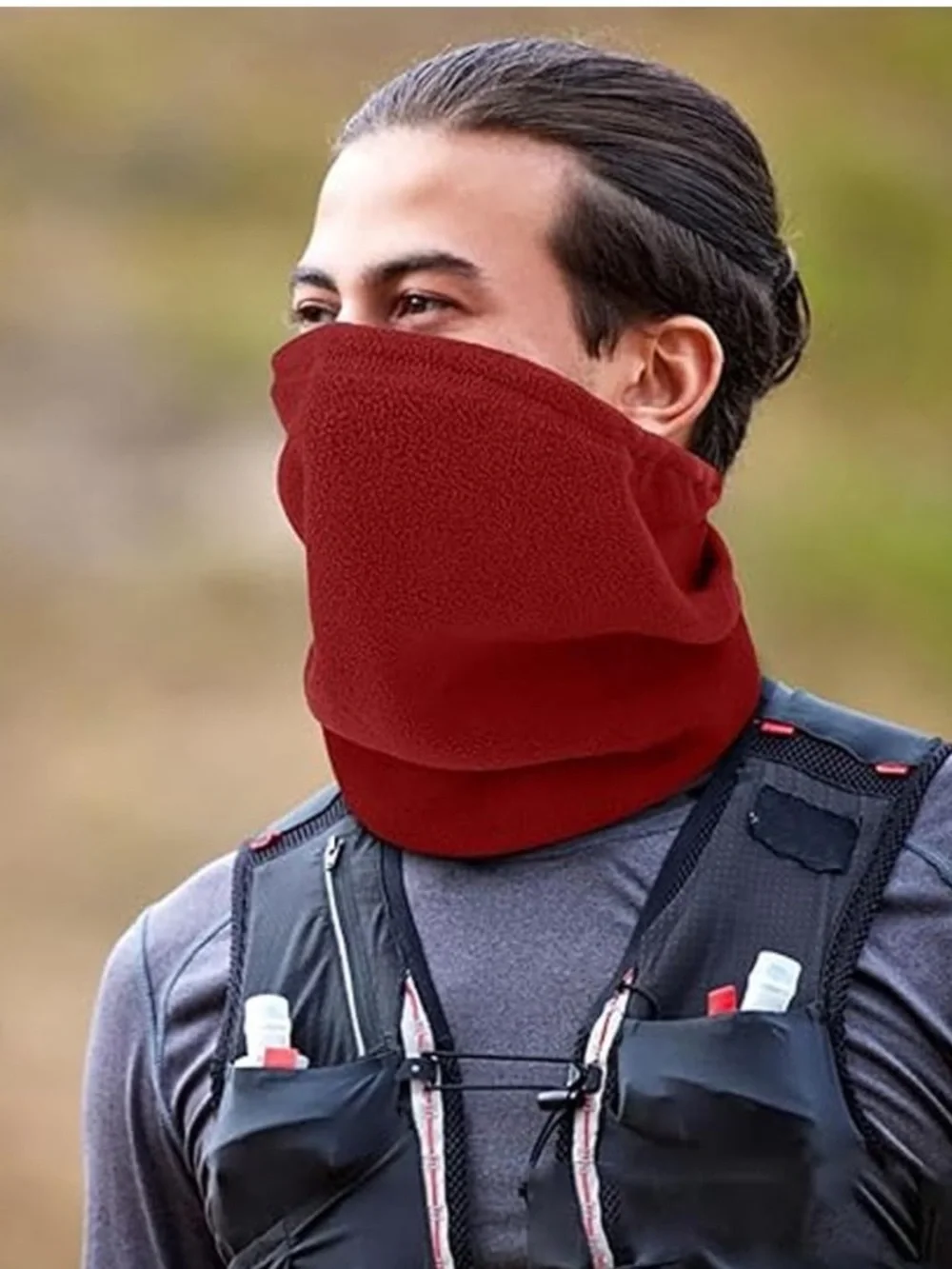 💞 New Maroon Thermal Fleece Neck Warmer Gaiter and Face Cover